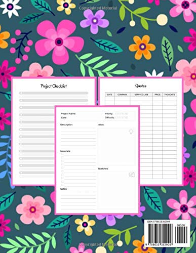 Project Planner: Handy Home Improvement DIY Organizer | With Project/Task To Do Checklist - Plan Each Project With Ideas, Sketches, Materials ... Rating, Etc | For 100 Home Projects