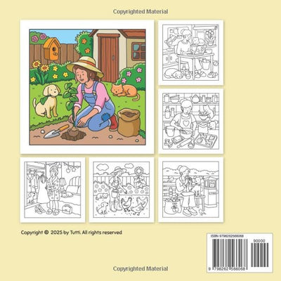 Cozy Companions: Coloring Book for Adults and Teens Featuring Cozy Girl Moments with Cute Animal Friends for Relaxation and Stress Relief