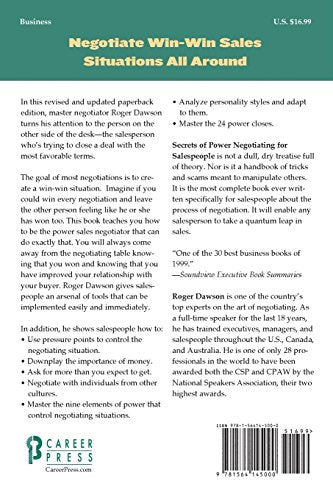 Secrets of Power Negotiating for Salespeople