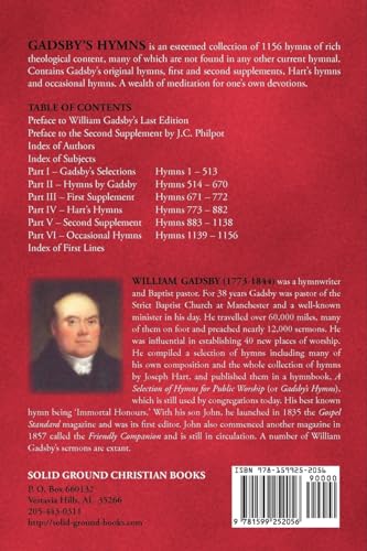 Gadsby's Hymns: A Selection of Hymns for Public Worship