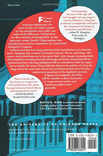Turf Wars: How Congressional Committees Claim Jurisdiction (American Politics and Political Economy Series)