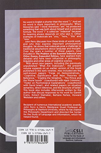 The Problem of the Essential Indexical and Other Essays, Expanded Edition