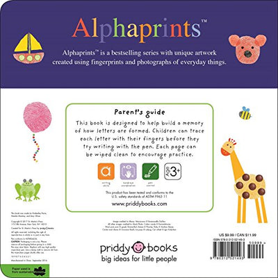 Alphaprints: Trace, Write, and Learn ABC: Finger tracing & wipe clean