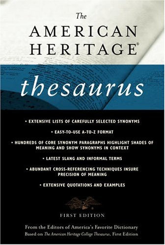 The American Heritage Thesaurus, First Edition