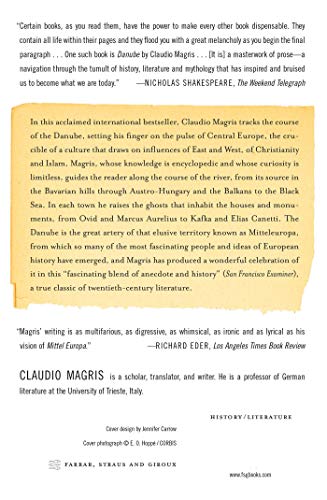 Danube: A Sentimental Journey from the Source to the Black Sea (FSG Classics) — back cover