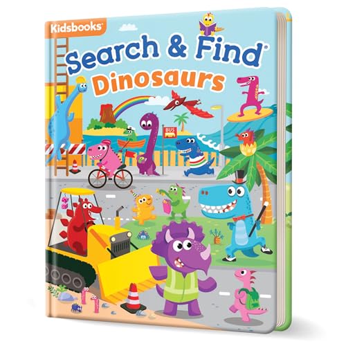 My First Search & Find: Dinosaurs Board Book - Fun Dinosaur Search for Toddlers Ages 2+  Boost Focus, Learn Colors & Numbers  Great Read-Together Gift