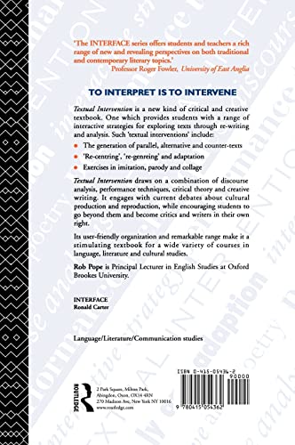 Textual Intervention: Critical and Creative Strategies for Literary Studies (Interface)
