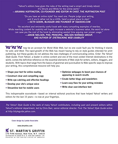The Yahoo! Style Guide: The Ultimate Sourcebook for Writing, Editing, and Creating Content for the Digital World
