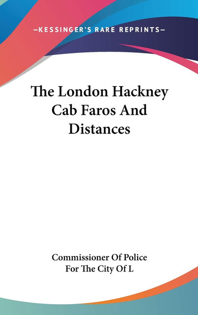 The London Hackney Cab Faros And Distances