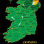 Antrim Ireland County Map Irish Travel Journal: Northern Ireland 6 x 9 Lined Unlined Notebook Family Heritage Celtic Gift
