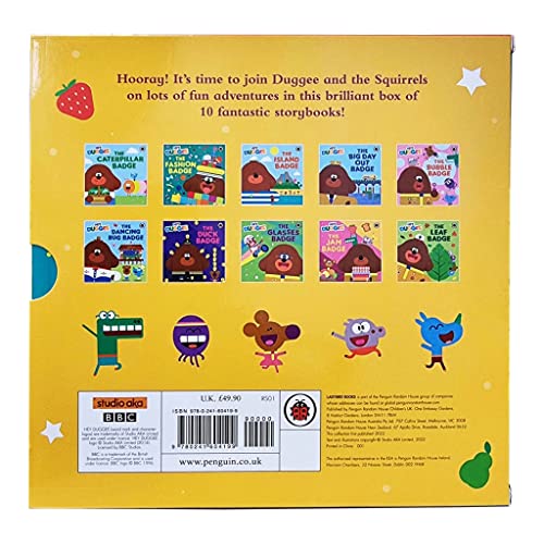 Hey Deggee : Duggee's Brilliant 10 Books Stories Collection Set (The Fashion Badge, The Duck Badge, The Island Badge, The Glasses Badge, The Caterpillar Badge, The Leaf Badge, The Jam Badge & More…)