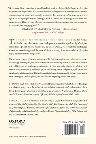 The Testimony of the Spirit: New Essays