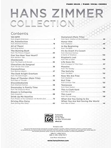 Hans Zimmer Collection: Piano Solo & Piano/Vocal