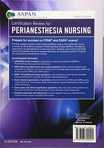 Certification Review for PeriAnesthesia Nursing
