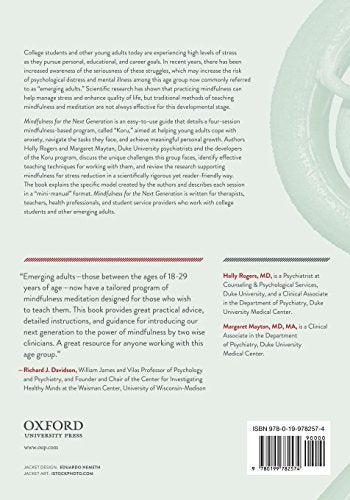 Mindfulness for the Next Generation: Helping Emerging Adults Manage Stress And Lead Healthier Lives