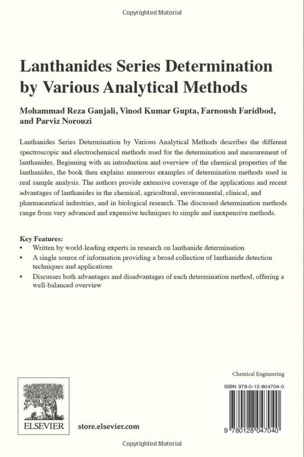 Lanthanides Series Determination by Various Analytical Methods