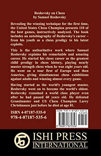 Reshevsky on Chess — back cover