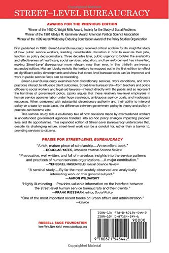 Street-Level Bureaucracy: Dilemmas of the Individual in Public Service, 30th Anniversary Expanded Edition