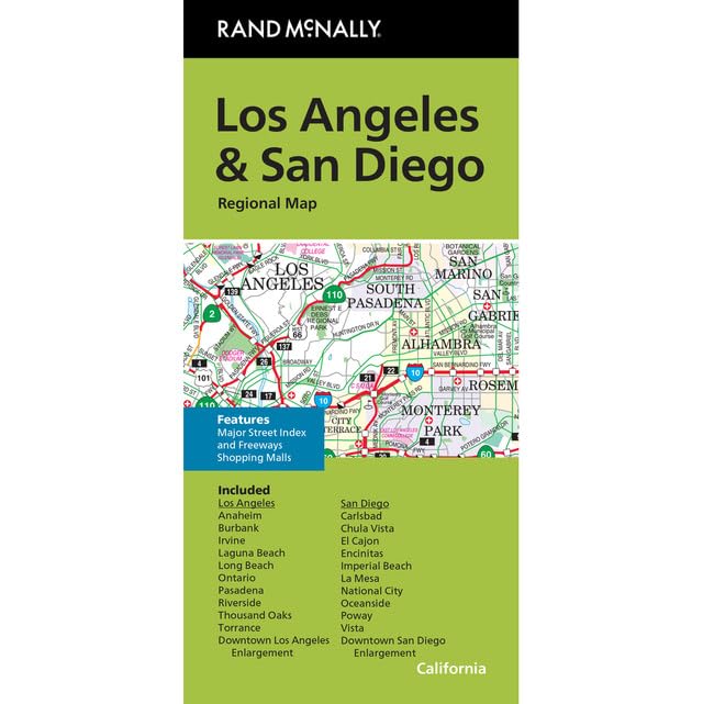 Rand McNally Folded Map: Los Angeles & San Diego Regional Map