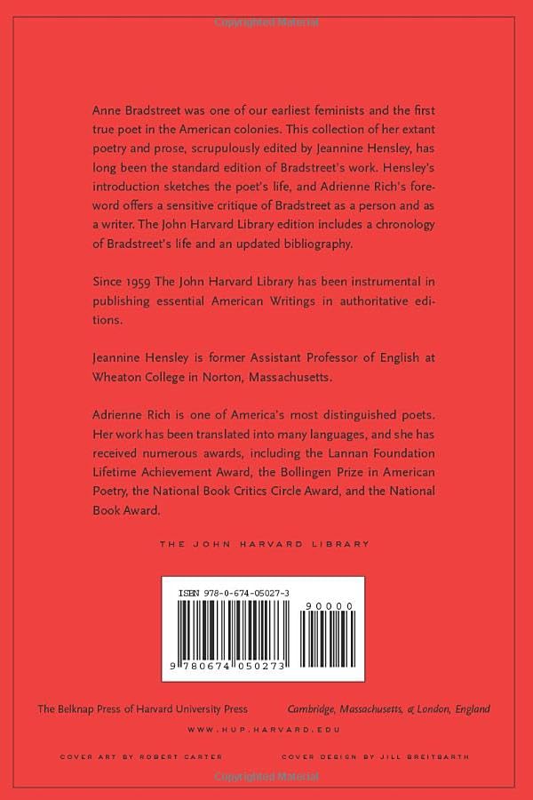 The Works of Anne Bradstreet (The John Harvard Library)