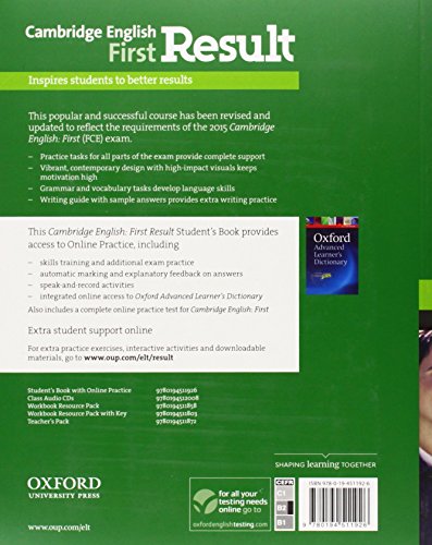 First Result Student's Book Online Practice Test Exam Pack 2015 Edition
