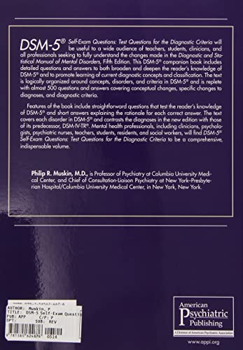 DSM-5 Self-Exam Questions: Test Questions for the Diagnostic Criteria