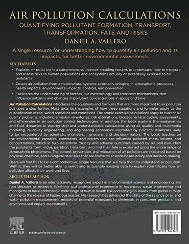 Air Pollution Calculations: Quantifying Pollutant Formation, Transport, Transformation, Fate and Risks