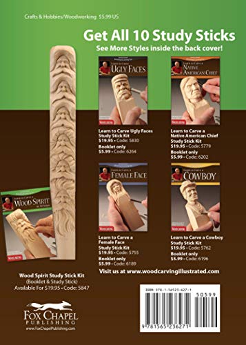 Learn to Carve a Wood Spirit in 30 Steps (Fox Chapel Publishing) Harold Enlow's Whittling and Carving Tips [Booklet Only] Step-by-Step Instructions and Photos to Woodcarving Your Own Green Man