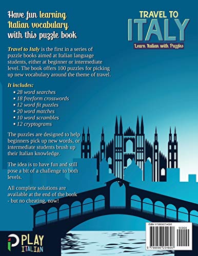 Travel to Italy: Learn Italian with Puzzles (Italian Language Learning Puzzle Book)