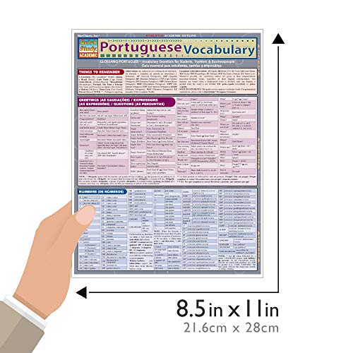 Portuguese Vocabulary QuickStudy Laminated Reference Guide (QuickStudy Academic)