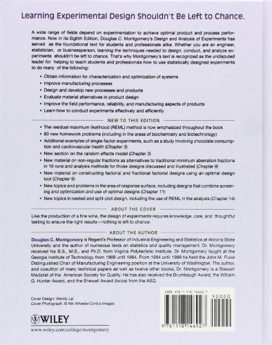 Design and Analysis of Experiments