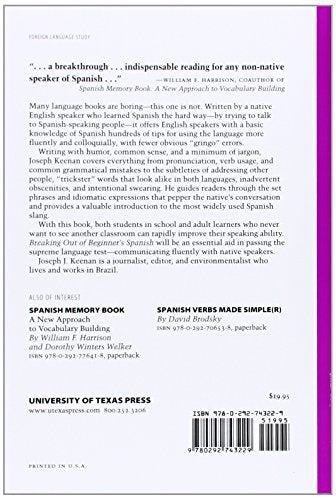 Breaking Out of Beginner's Spanish by Keenan, Joseph J.