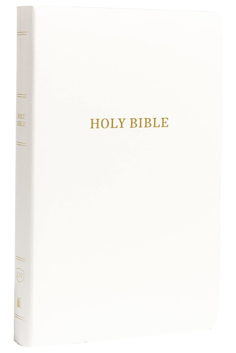 KJV Holy Bible: Gift and Award, White Leather-Look, Red Letter, Comfort Print: King James Version