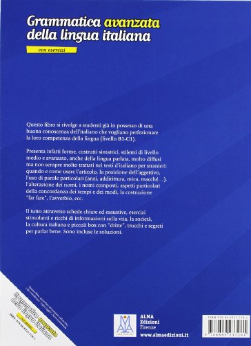 GRAMMATICA AVANZATA DELLA LINGUA ITALIANA
