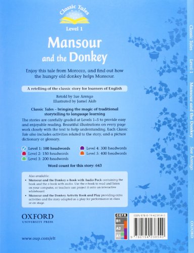 Classic Tales: Mansour and the Donkey Beginner Level 1 (Classic Tales. Level 1)