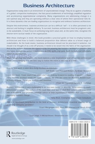 Business Architecture: A Practical Guide — back cover