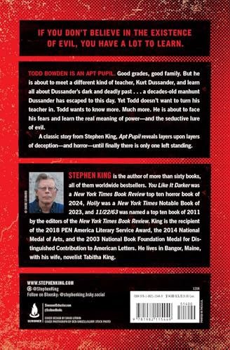 Apt Pupil — back cover