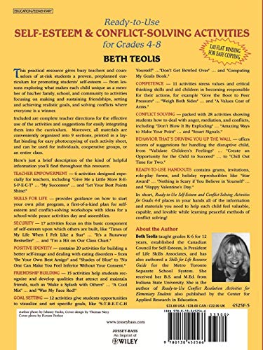 Ready-to-Use Self-Esteem and Conflict Solving Activities for Grades 4-8