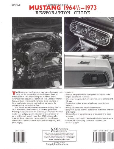 Mustang 1964 1/2 - 73 Restoration Guide (Motorbooks Workshop) — back cover