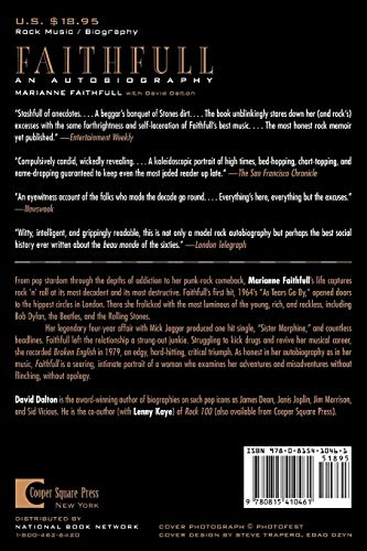 Faithfull: An Autobiography — back cover