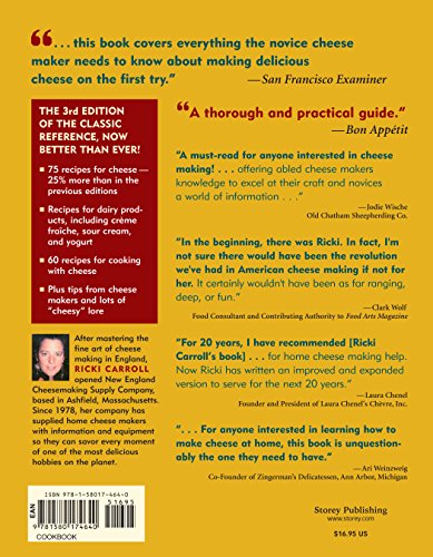 Home Cheese Making: Recipes for 75 Homemade Cheeses — back cover