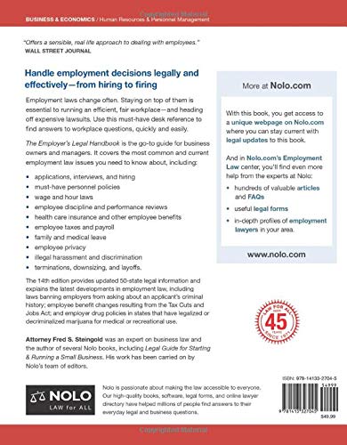 Employer's Legal Handbook, The: How to Manage Your Employees & Workplace