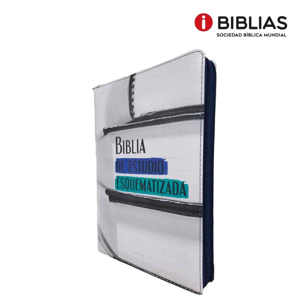 Biblia de Estudio Esquematizada RVR1960 Tapa imitación cuero colores, canto plateado (Spanish Edition)