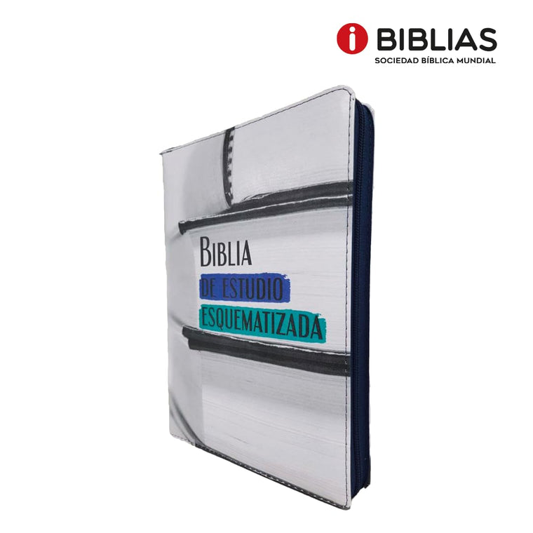 Biblia de Estudio Esquematizada RVR1960 Tapa imitación cuero colores, canto plateado (Spanish Edition)