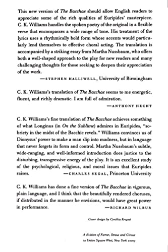 The Bacchae of Euripides