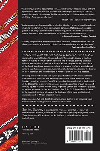Slave Culture: Nationalist Theory and the Foundations of Black America