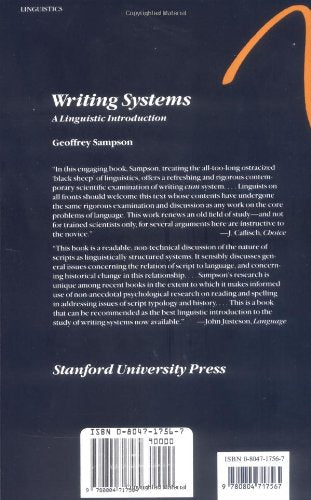 Writing Systems: A Linguistic Introduction