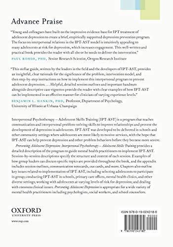 Preventing Adolescent Depression: Interpersonal Psychotherapy-Adolescent Skills Training