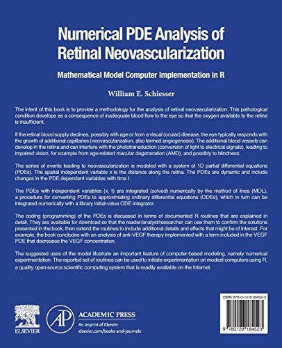 Numerical PDE Analysis of Retinal Neovascularization: Mathematical Model Computer Implementation in R