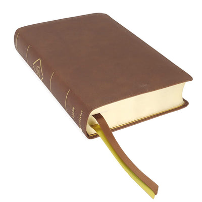 NASB, Heritage Bible, Passaggio Setting, Leathersoft, Brown, 1995 Text, Comfort Print: Elegantly uniting single and double columns into one Passaggio Setting Bible design